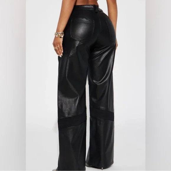Faux Leather black pant Women's Pants - Picture 3 of 3